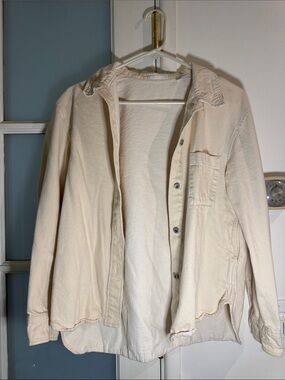 Uniqlo Cream Button-Front Women's Jacket